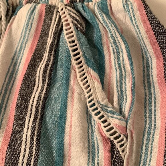 BRIGGS Linen Blend Striped Women’s Shorts Size M - Picture 8 of 11